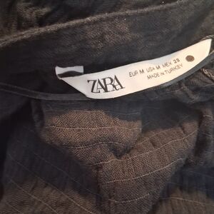 Zara Black Textured Top